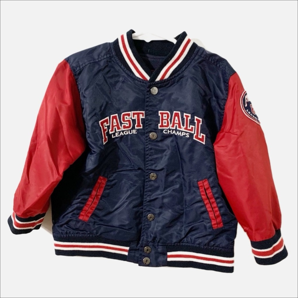 The Children’s Place Fastball Baseball Style Jacket with Embroidered Graphics 🏈